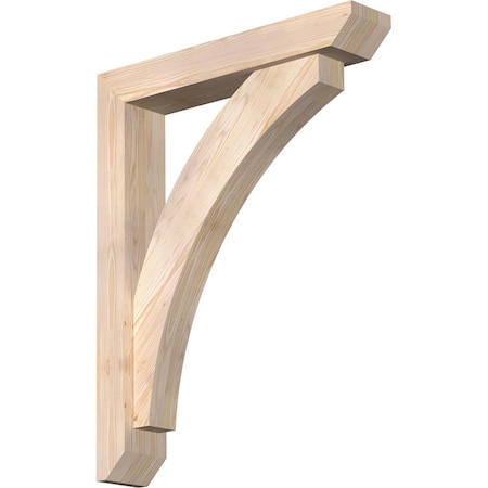 Ekena Millwork Thorton Slat Smooth Bracket w/ Offset Brace, Douglas Fir, 5 1/2"W x 30"D x 38"H BKT0604X30X38THR06SDF